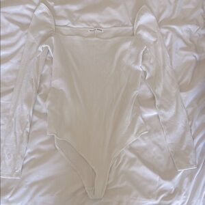 Reformation Gaia white bodysuit